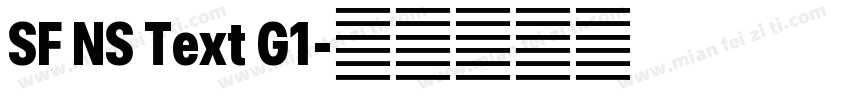 SF NS Text G1字体转换